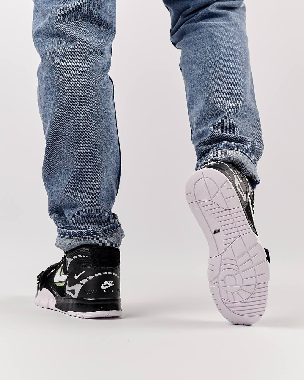 Кроссовки мужские Nike Air Trainer 1 SP черные кожаные кеды найк аир демисезонная обувь из натуральной кожи, фото №7