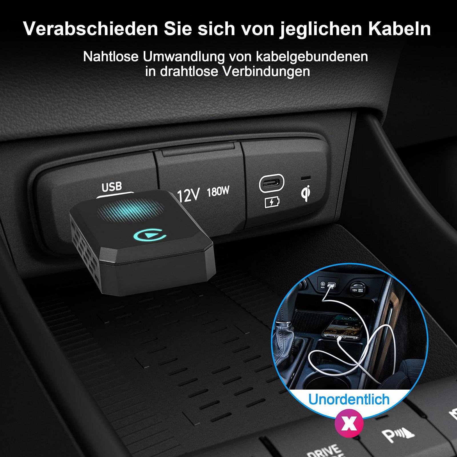 Беспроводной адаптер CarPlay, Dongle CarPlay 2025 года преобразует проводное соединение в беспроводное для iPhone, USB C/A Plug and Play адаптер CarPlay совместим с iPhone iOS 10+ и автомобилями с CarPlay, фото №6