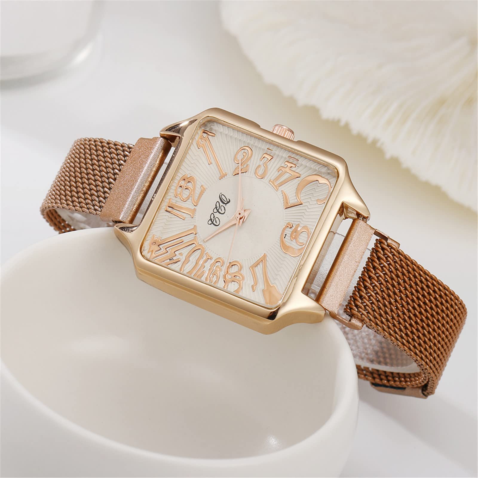 Женские аналоговые кварцевые часы Generisch с сетчатым ремешком, фото №6 Женские аналоговые кварцевые часы Generisch с сетчатым ремешком, фото №6