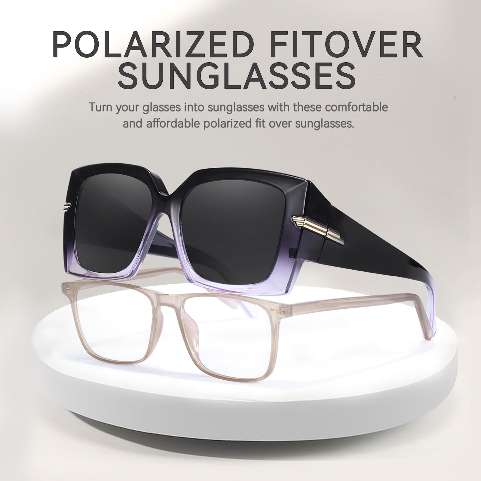 Поляризованные солнцезащитные очки Type LVIOE для женщин UV400 Protection, большая квадратная оправа Shade для вождения, фото №6