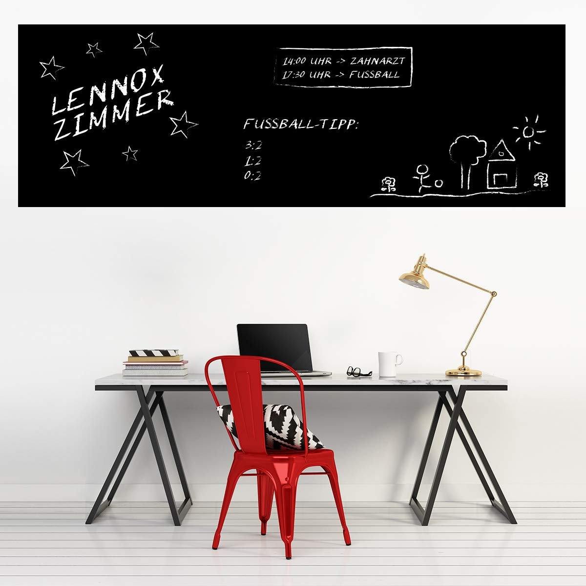 Наклейка на стіну Плівка для дошки 300 x 100 см Самоклеюча, фото №3 Наклейка на стіну Плівка для дошки 300 x 100 см Самоклеюча, фото №3