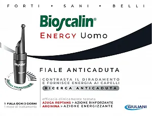 Ампули Bioscalin Energy для Чоловіків для Зміцнення Волосся та Запобігання Випадінню 1 Ампула Кожні 3 Дні 1 Місяць synthetic.ua - Фото 1
