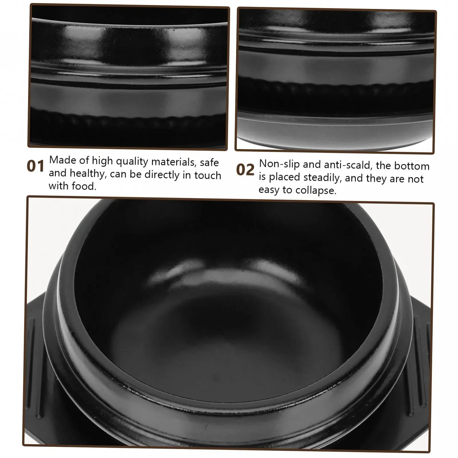 Горшок керамический Garneck с подставкой термостойкий, фото №6