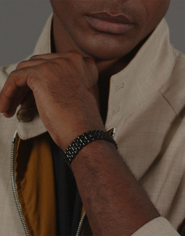 Чоловічий браслет BOSS Чорний, фото №6