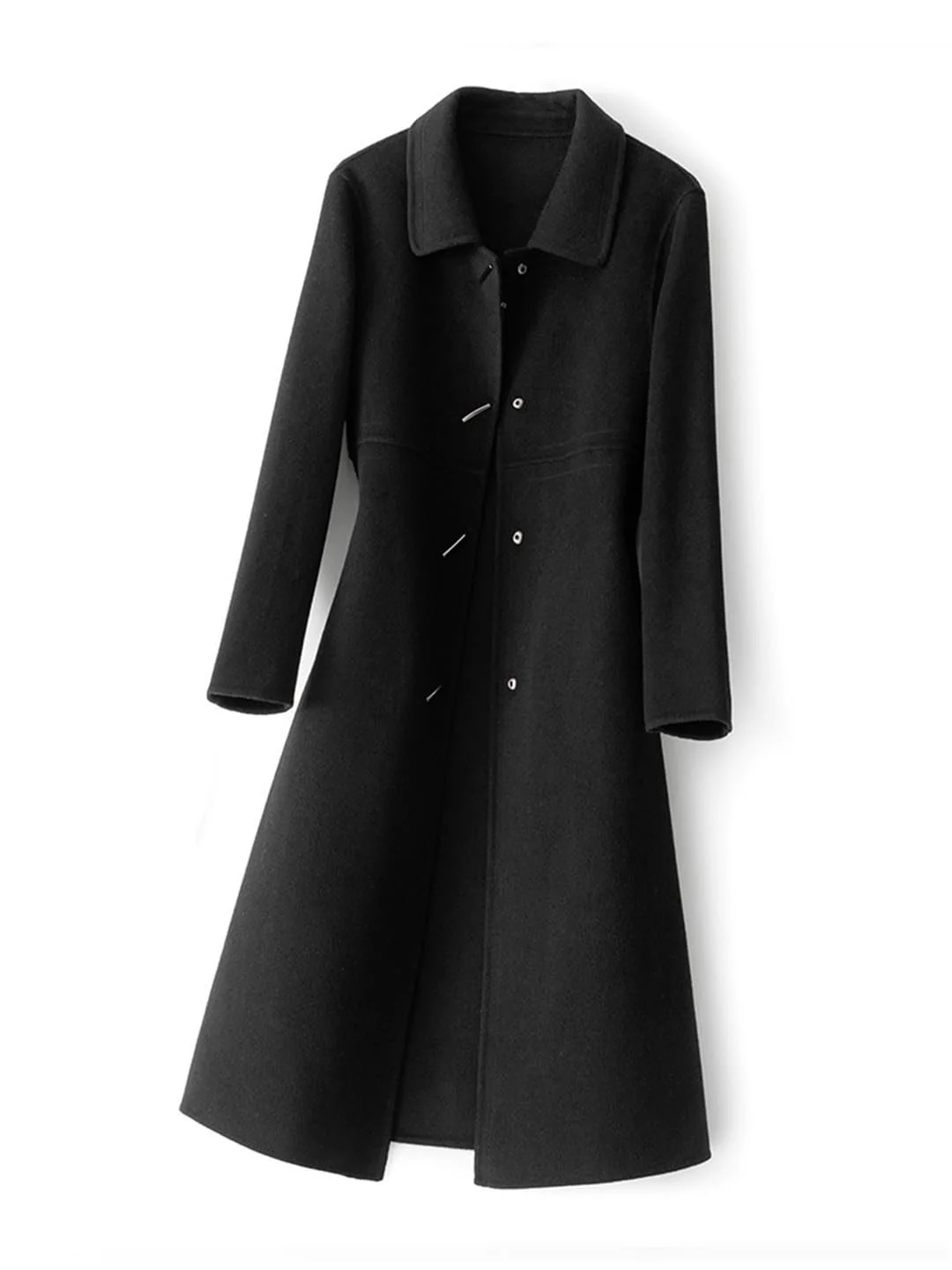 Пальто Yeuyyben Шерсть Двустороннее Длинное Повседневное, фото №3 Пальто Yeuyyben Шерсть Двустороннее Длинное Повседневное, фото №3