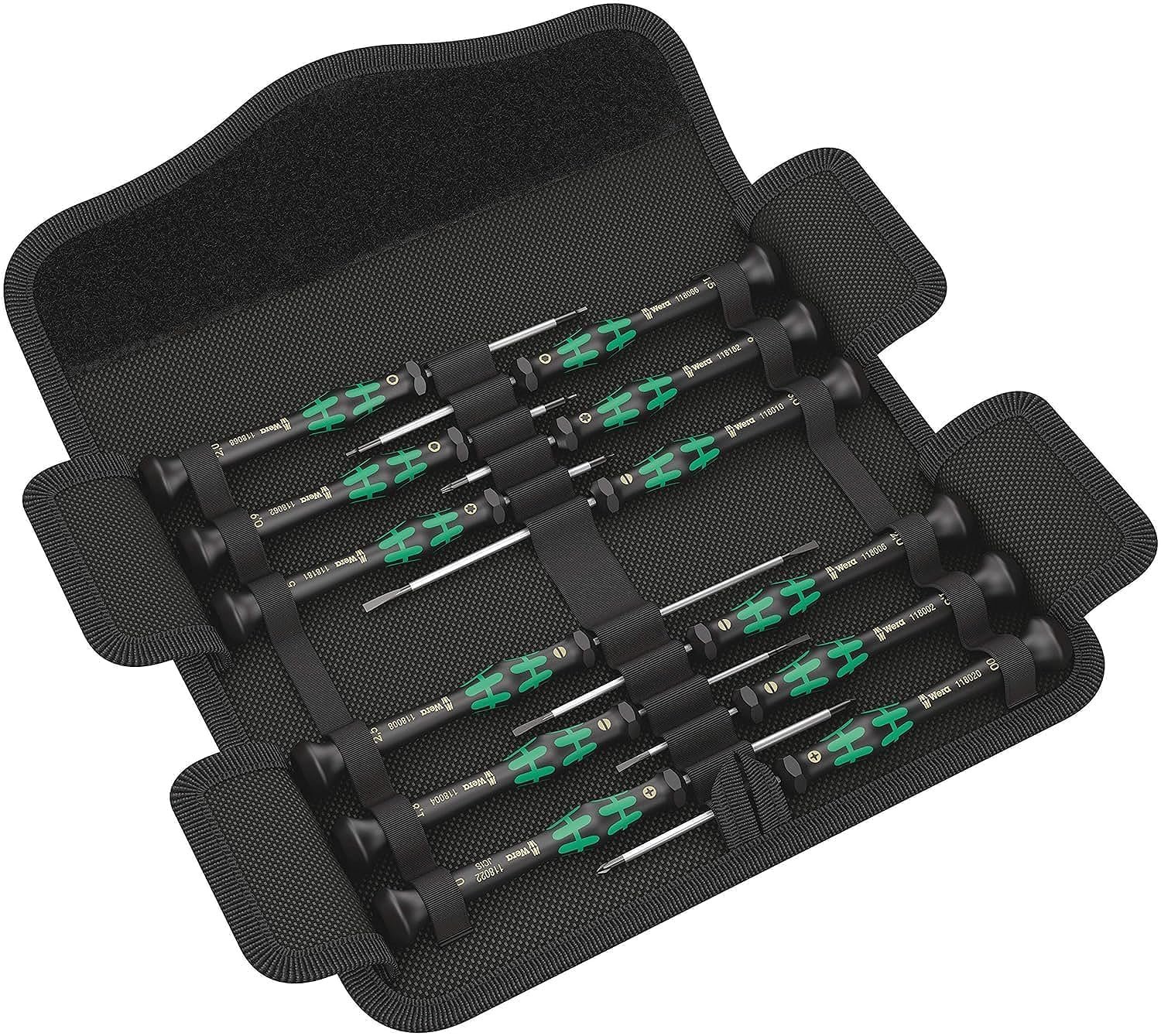 Набор прецизионных отверток Wera Kraftform Micro 12 Universal 1/12 шт. / PH, Slotted, Torx, Hex, фото №1 Набор прецизионных отверток Wera Kraftform Micro 12 Universal 1/12 шт. / PH, Slotted, Torx, Hex, фото №1