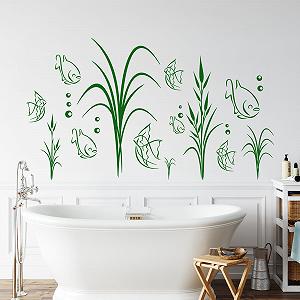 Купити Наклейка для ванної GRAZDesign Морське дно з рибами Водостійка 049 Royal Blue 100 x 57 см - Фото 1 Наклейка для ванної GRAZDesign Морське дно з рибами Водостійка 049 Royal Blue 100 x 57 см - Фото 1