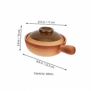 Ковш COLLBATH глиняная с крышкой для запекания и азиатских блюд synthetic.ua - Фото 1