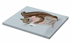 Картина на полотні Posterlounge Tea Time at Squirrel Tara Royle 30 x 40 см Бірюзова synthetic.ua - Фото 1