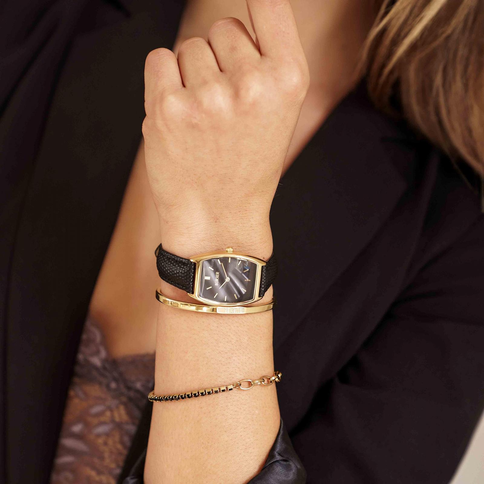 Женские часы BURKER Grace Овальные Аналоговые Кварцевые 25 мм Черная Кожа, Золотой Черный, фото №5 Женские часы BURKER Grace Овальные Аналоговые Кварцевые 25 мм Черная Кожа, Золотой Черный, фото №5