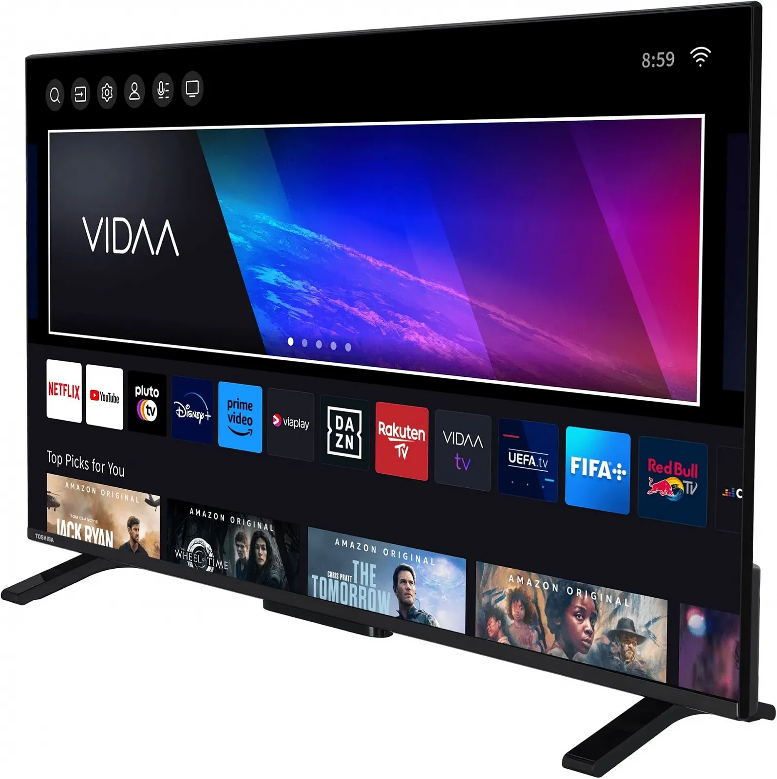 Телевізор 43" Toshiba 43UV2363DG / 4K / 50 Гц / LCD / Vidaa TV / Wi-Fi / T2, фото №3