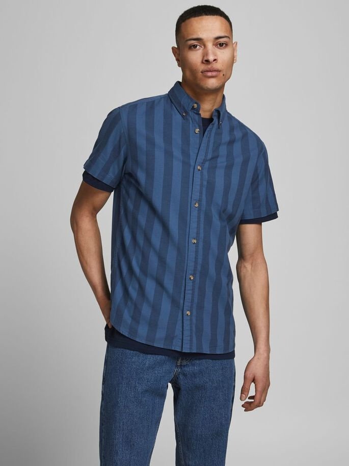 Рубашка Jack&Jones SS 12187609 Blazer Темно-синий L, фото №2