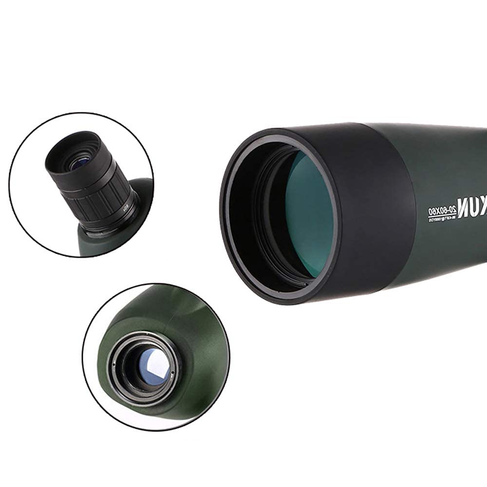 Монокуляр HD Scopes Tragbares 20–60 x 60 водонепроницаемый, с защитой от запотевания с большим увеличением и фиксированным штативом для наблюдения за птицами во время походов, фото №4
