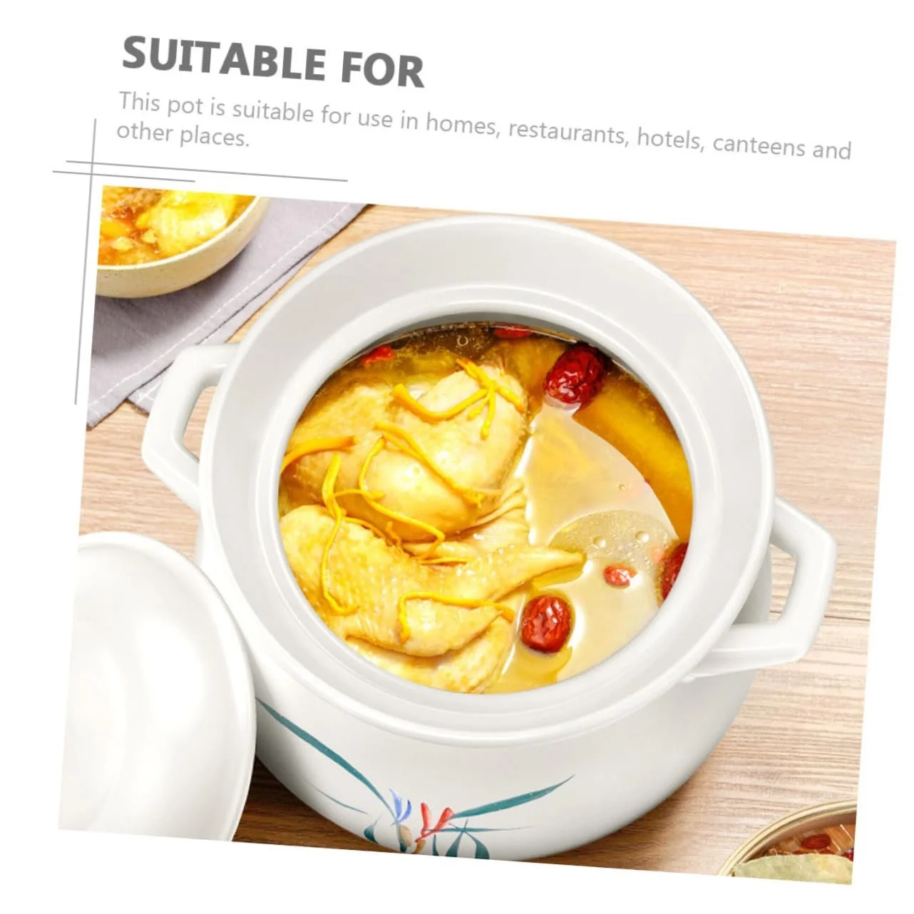 Кастрюля для тушения Gatuida 2 л Керамическая Термостойкая Антипригарная, фото №3