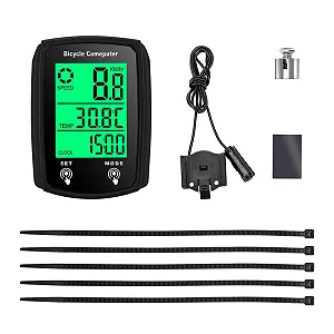 Велокомп’ютер 1 Set Waterproof Touch Screen Speedometer чорний - Фото 1