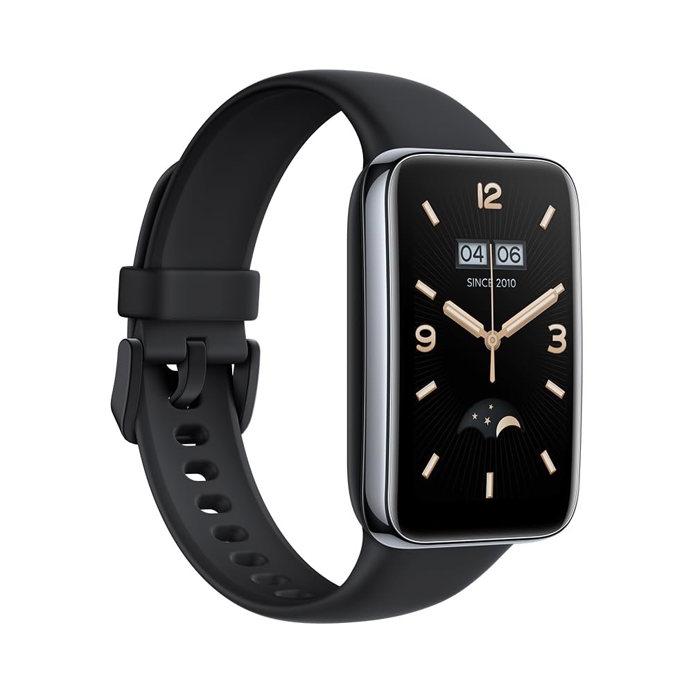 Фитнес-браслет Xiaomi Mi Smart Band (AMOLED-дисплей, отслеживание SpO2, монитор сна, монитор сердечного ритма, уведомления, шагомер, водонепроницаемость 5ATM) черный, фото №1