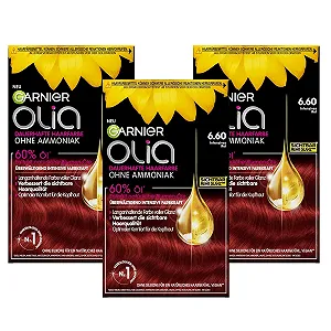 Фарба для волосся Garnier Olia No. 6.6 Intense Red, 3 x Пачки - Фото 1