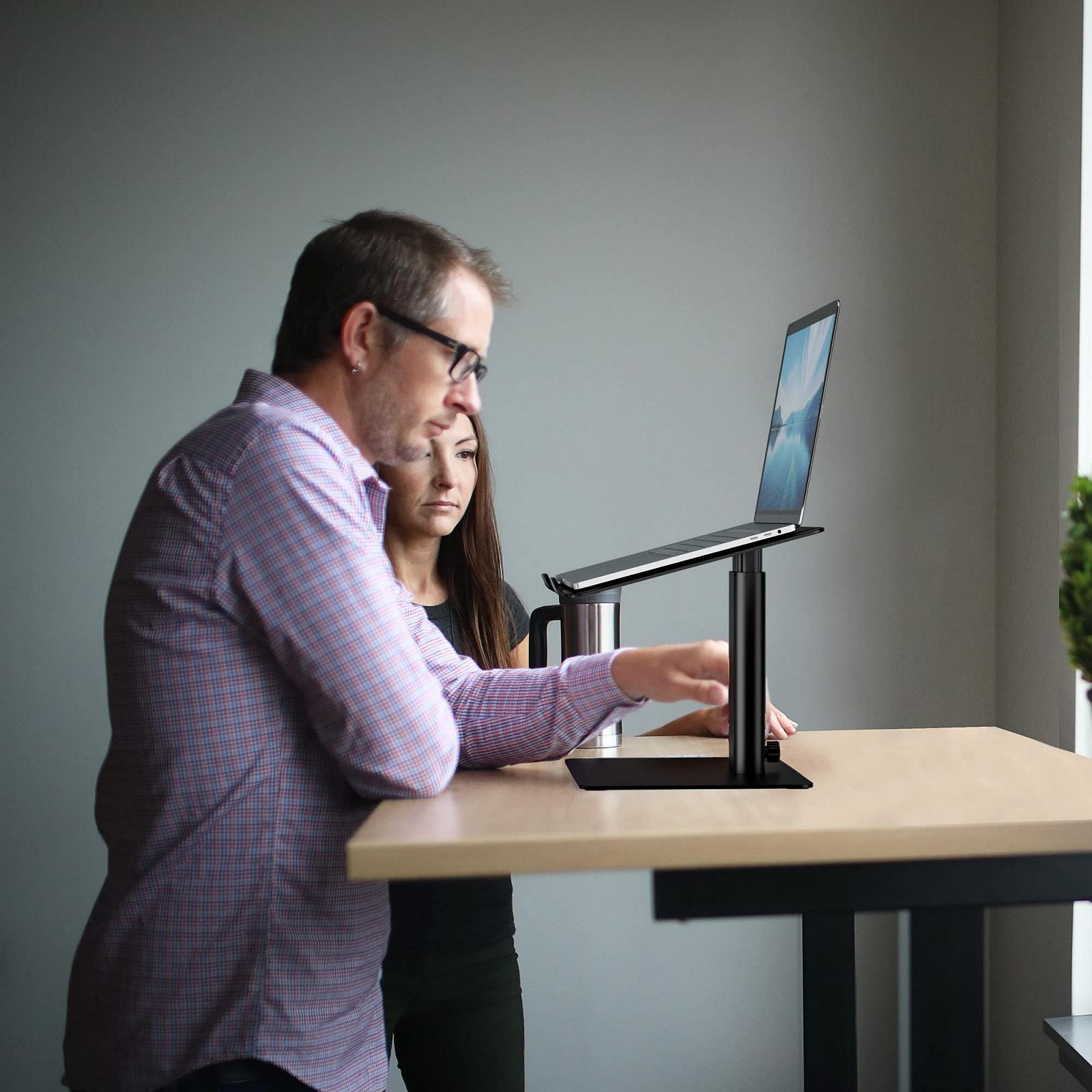 Подставка для ноутбука BESIGN LSX6N, регулируемая эргономичная подставка для ноутбука, совместима с ноутбуками 10-15,6 дюймов, черная, фото №7