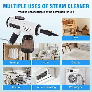 Пароочисник BAOSHISHAN ручний 3 швидкості 3 bar 600 ml 1200 W для дому та автомобіля synthetic.ua - Фото 1