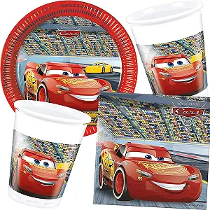 Купити Набір посуду для вечірки Procos Cars 3, тарілки, стакани, серветки, прикраси - Фото 1 Набір посуду для вечірки Procos Cars 3, тарілки, стакани, серветки, прикраси - Фото 1