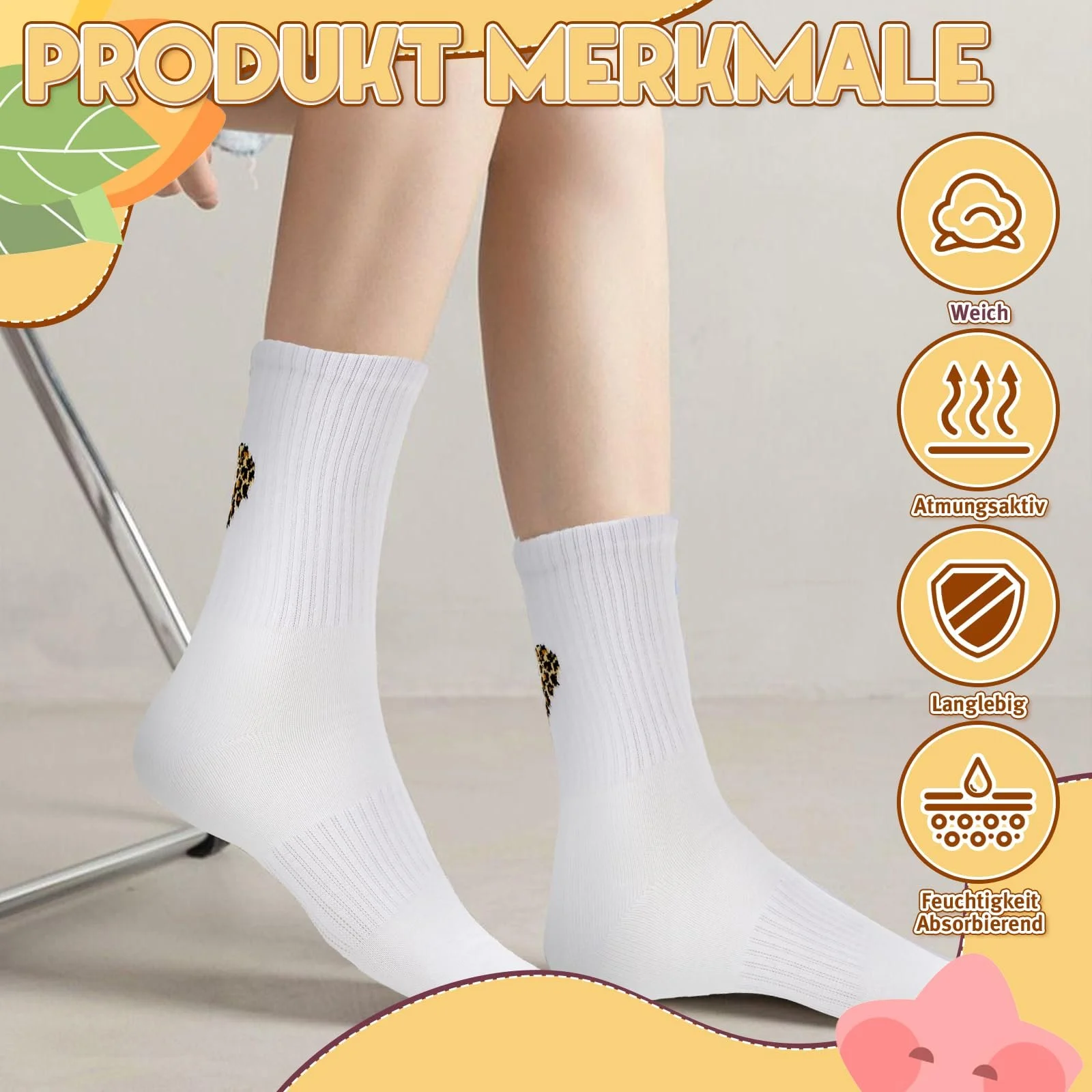 Шкарпетки тенісні Leopard Heart Жіночі 39-42, фото №3 Шкарпетки тенісні Leopard Heart Жіночі 39-42, фото №3