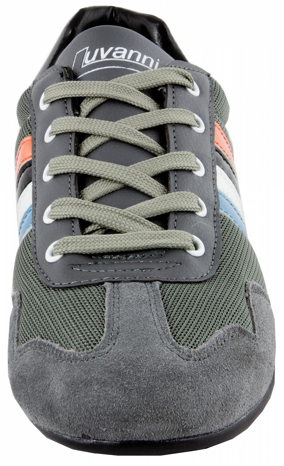 Кросівки Luvanni чоловічі повсякденні, для фітнесу, для дорослих, для вулиці, смужки, італійський, сучасний дизайн, низькі, із натуральної замші, фото №4