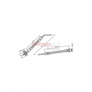 Гальмівний шланг METZGER 4116216 BMW задня вісь зліва - Фото 1