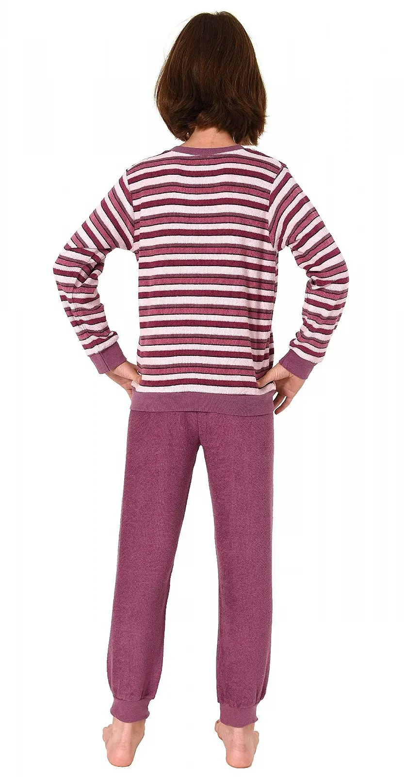 Пижама махровая для девочек с длинными рукавами на манжетах 291 401 13 572, фото №4 Пижама махровая для девочек с длинными рукавами на манжетах 291 401 13 572, фото №4