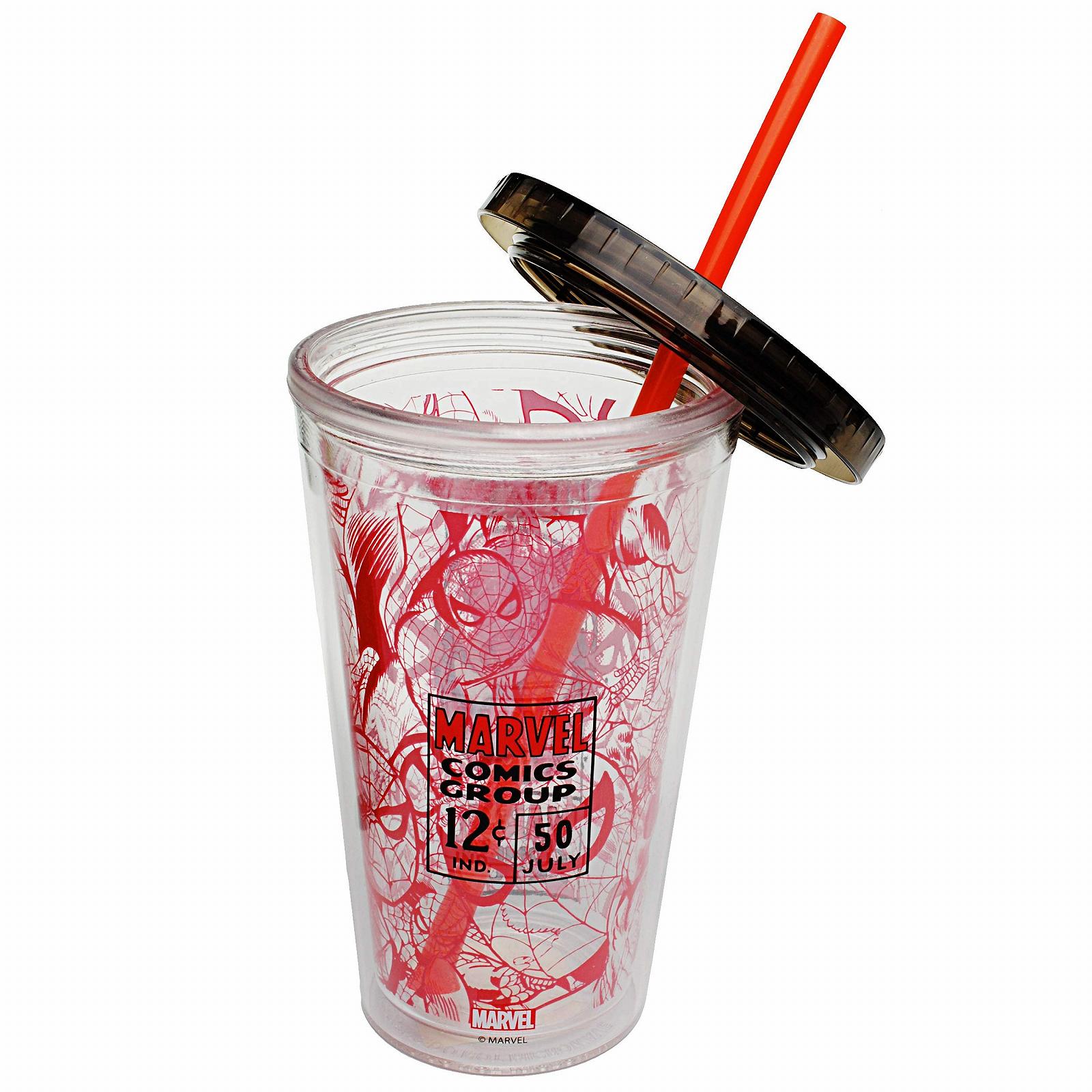 Кухоль Spyderman XL Великий Кухоль для напоїв з багаторазовою соломинкою та кришкою, 500 мл, фото №5 Кухоль Spyderman XL Великий Кухоль для напоїв з багаторазовою соломинкою та кришкою, 500 мл, фото №5