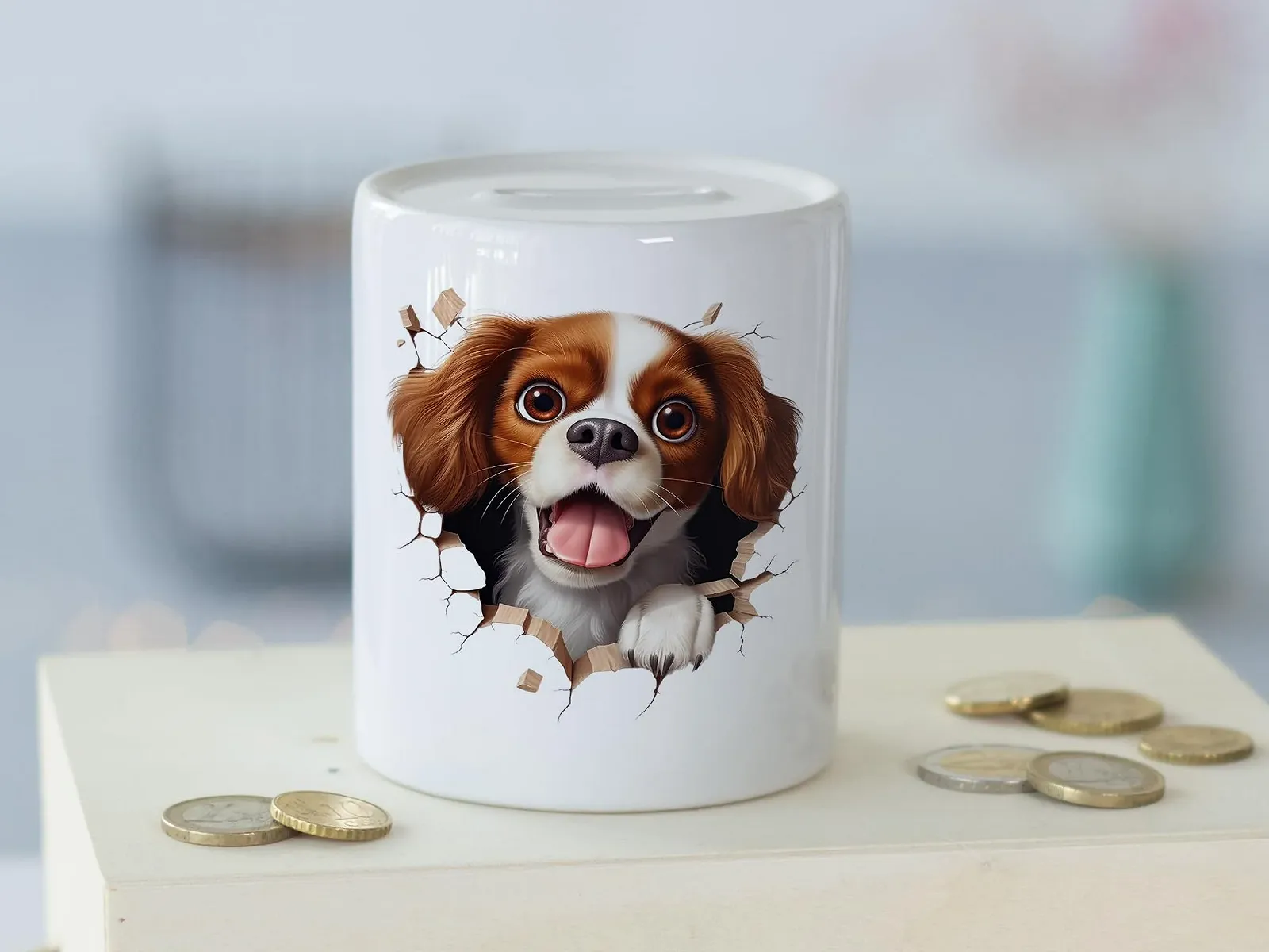 Скарбничка GRAZDesign Funny Dog Тріщина в стіні керамічна Собака, фото №3