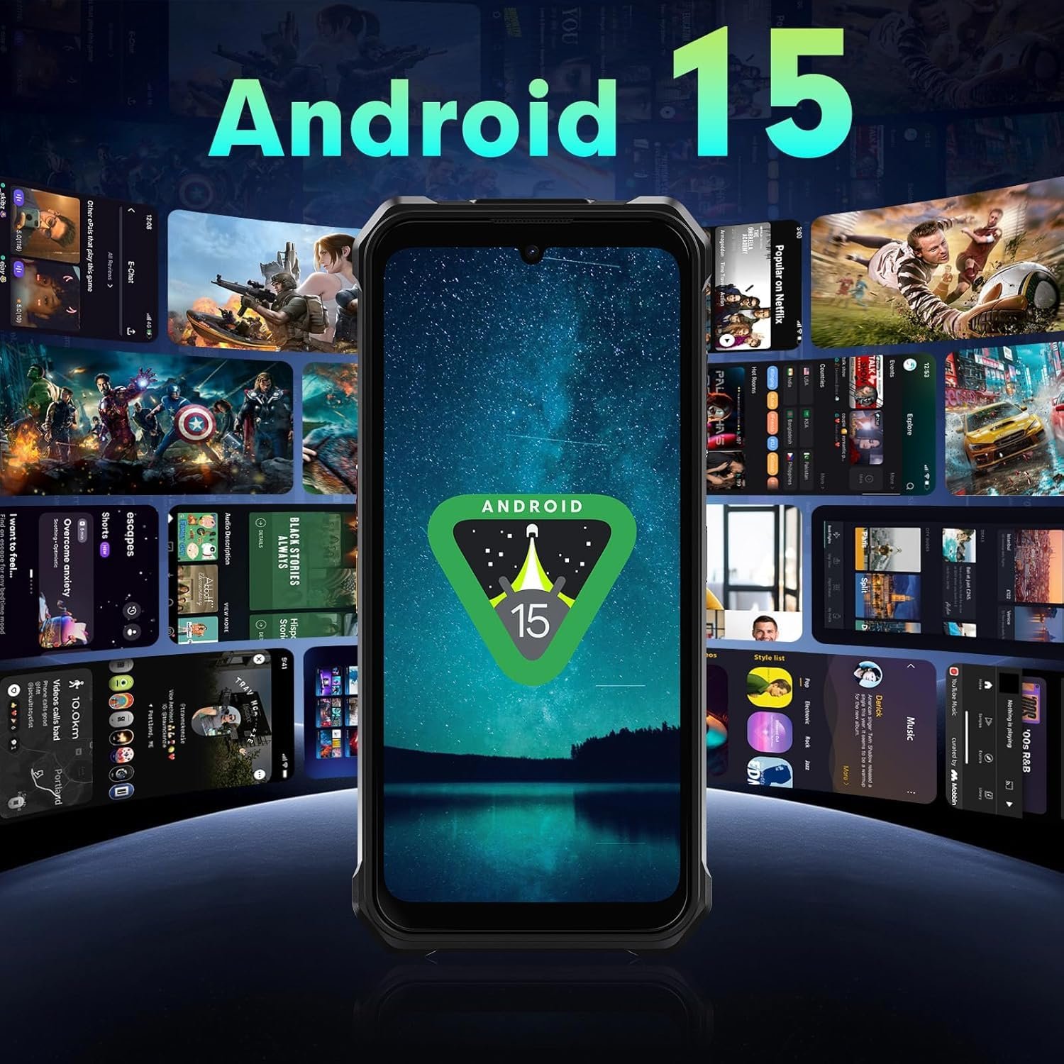 Смартфон FOSSiBOT F110L 12 + 128 GB 10000 mAh 50 MP 6.745 дюймов IP68, фото №6 Смартфон FOSSiBOT F110L 12 + 128 GB 10000 mAh 50 MP 6.745 дюймов IP68, фото №6