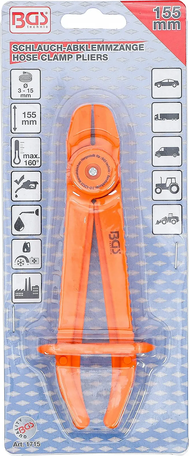 Клещи для шлангов BGS 1715, желтые, 155 мм, фото №4