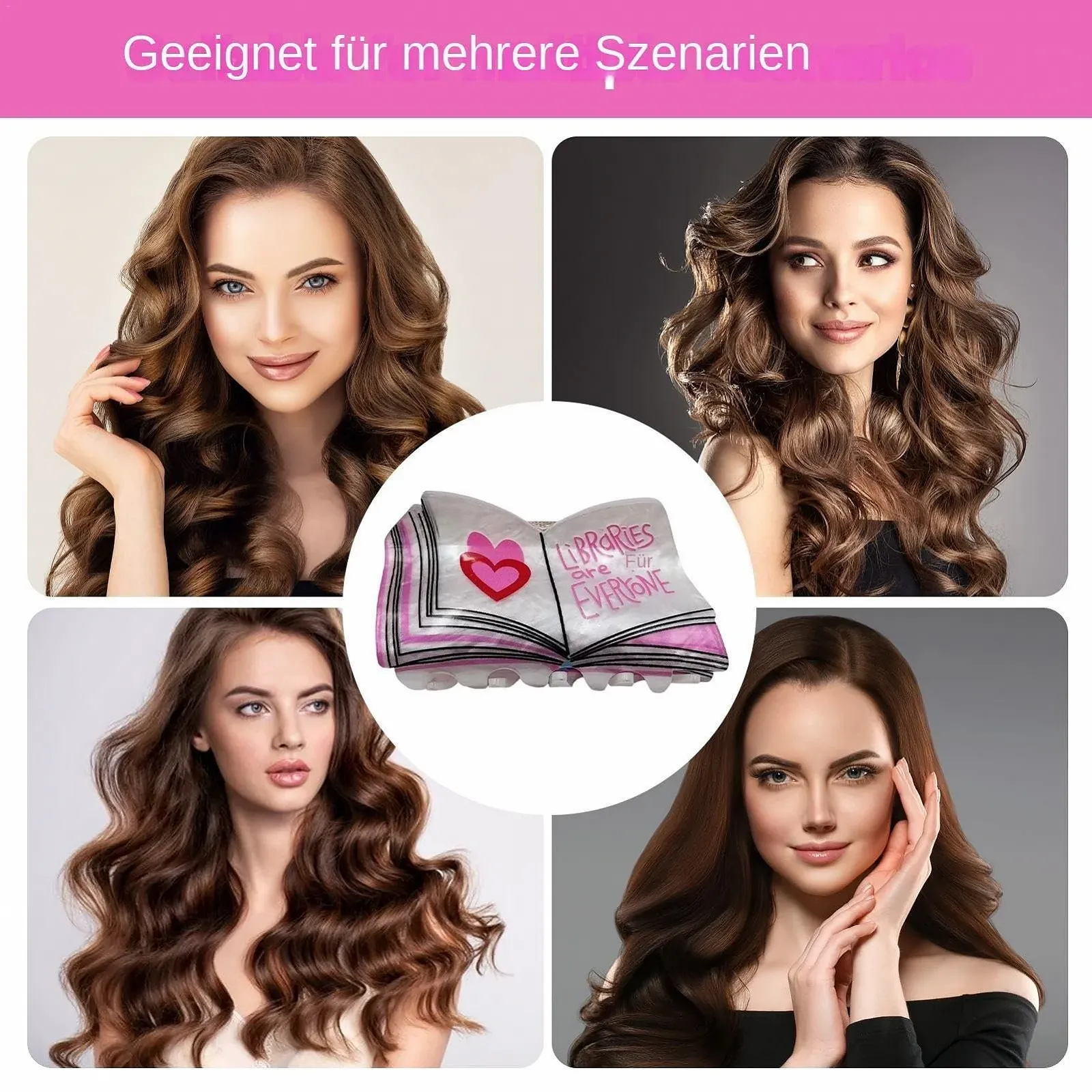 Заколка для волосся Книга Модна заколка-краб, фото №4