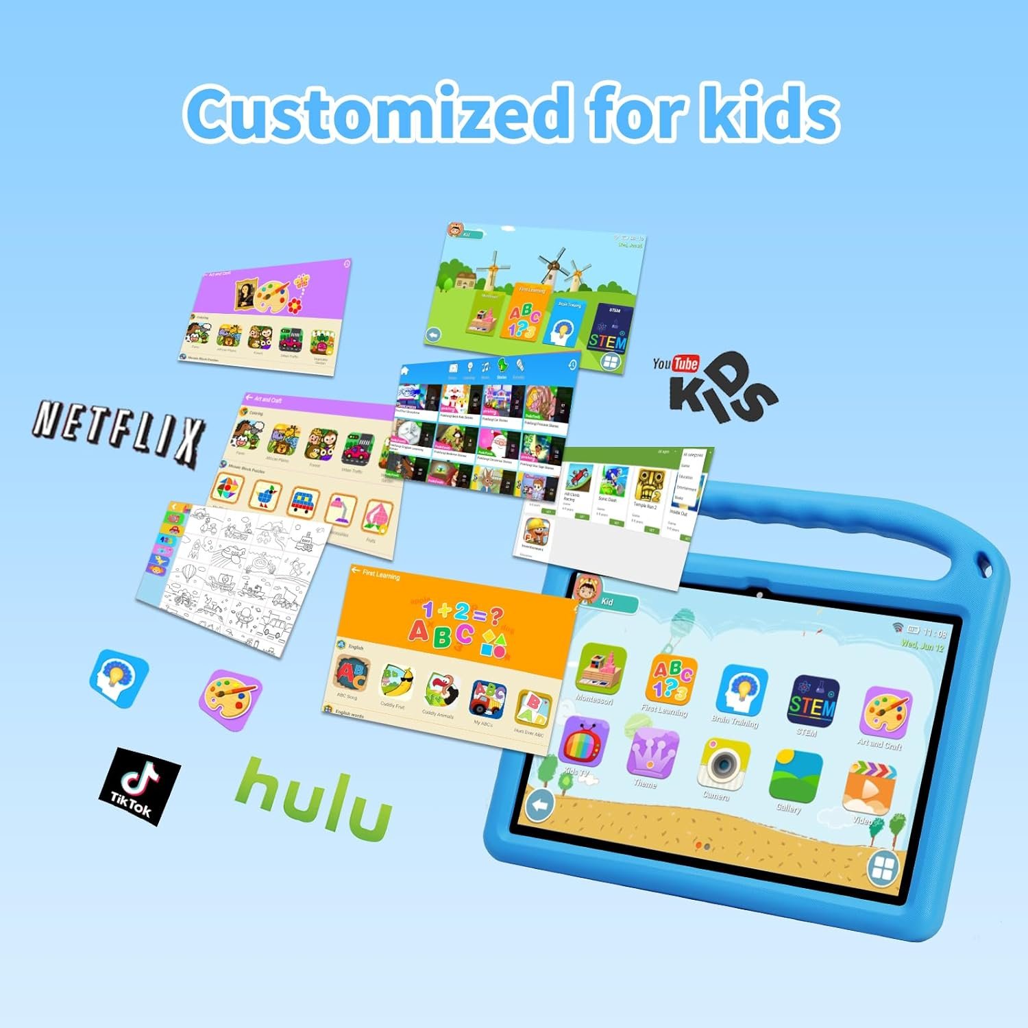 Планшет 10.1" CWOWDEFU C18W 10.1" (4+4)/128ГБ Android 14 Блакитний, фото №7