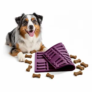 Килимок для випікання DIY Dog Biscuits Large Bone силіконовий антипригарний без запаху безпечний для харчових продуктів без BPA Ягідний synthetic.ua - Фото 1