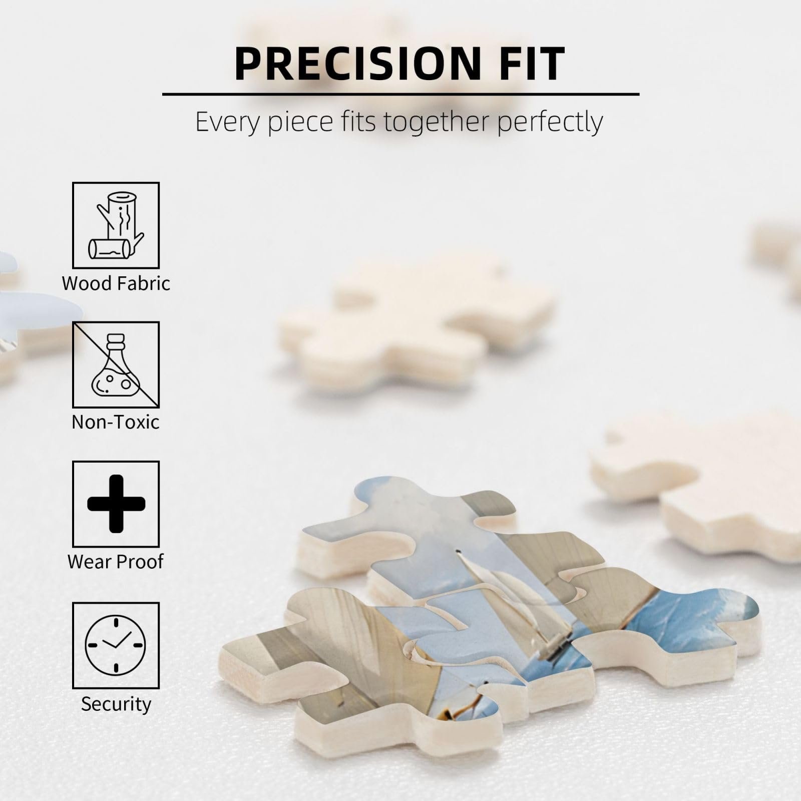 Деревянный пазл Sailboat Ship Landscape 1000 деталей 70 x 50 см, фото №4