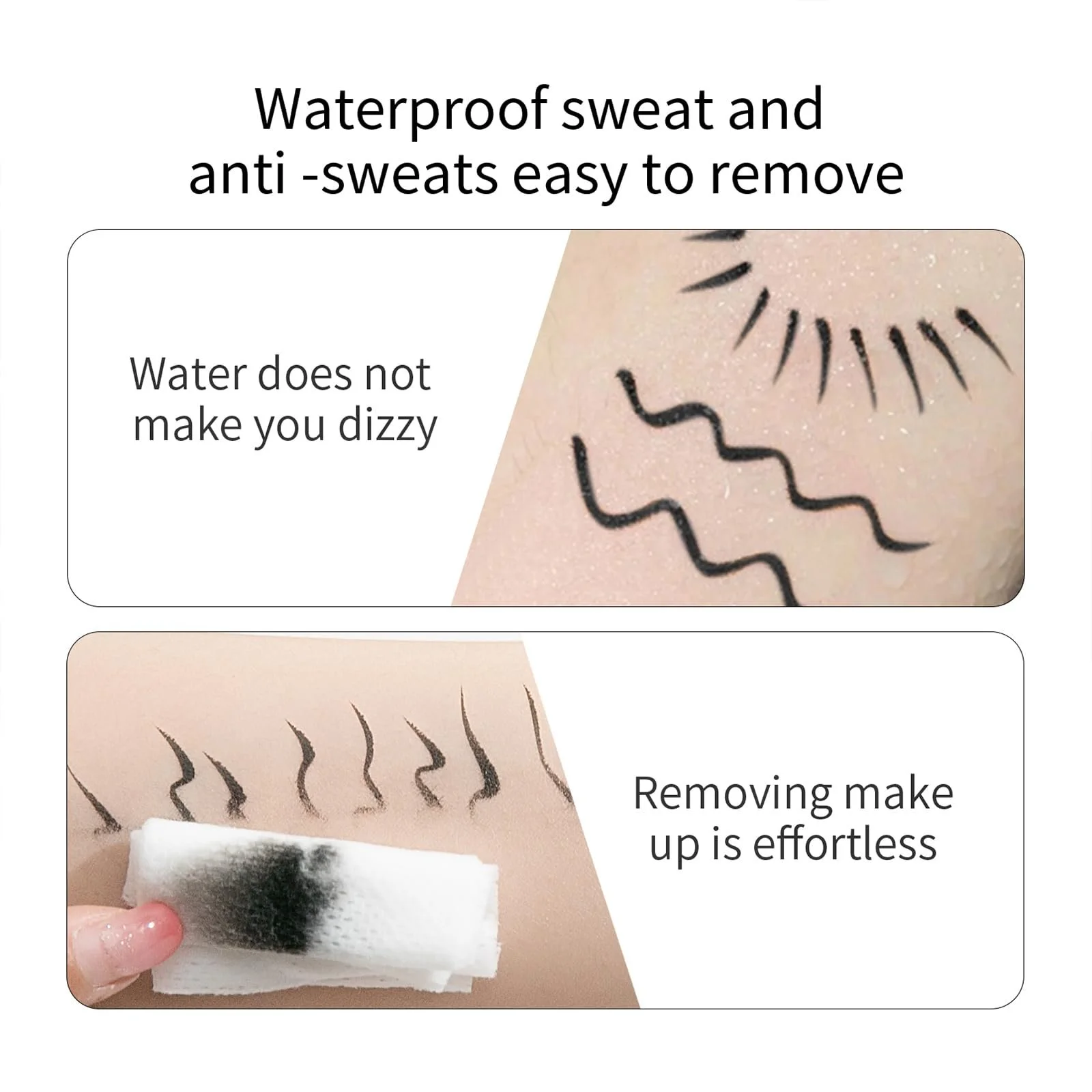 Підводка для очей vsilay рідка Чорна Кисточка Чорний, фото №7