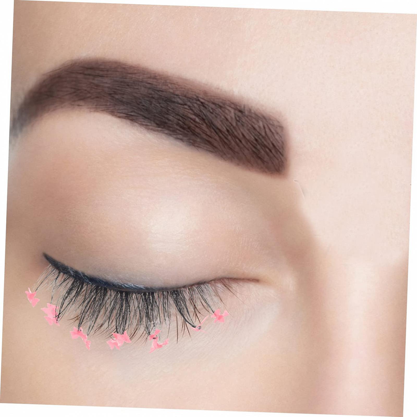 Ресницы накладные Miss Cosmetics из химического волокна с блестками, 1 пара, фото №2