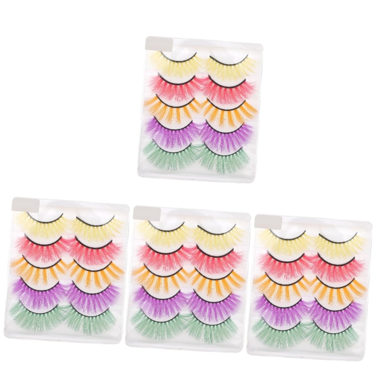 Накладні вії Healeved 20 пар, кольорові, рожеві, фото №1