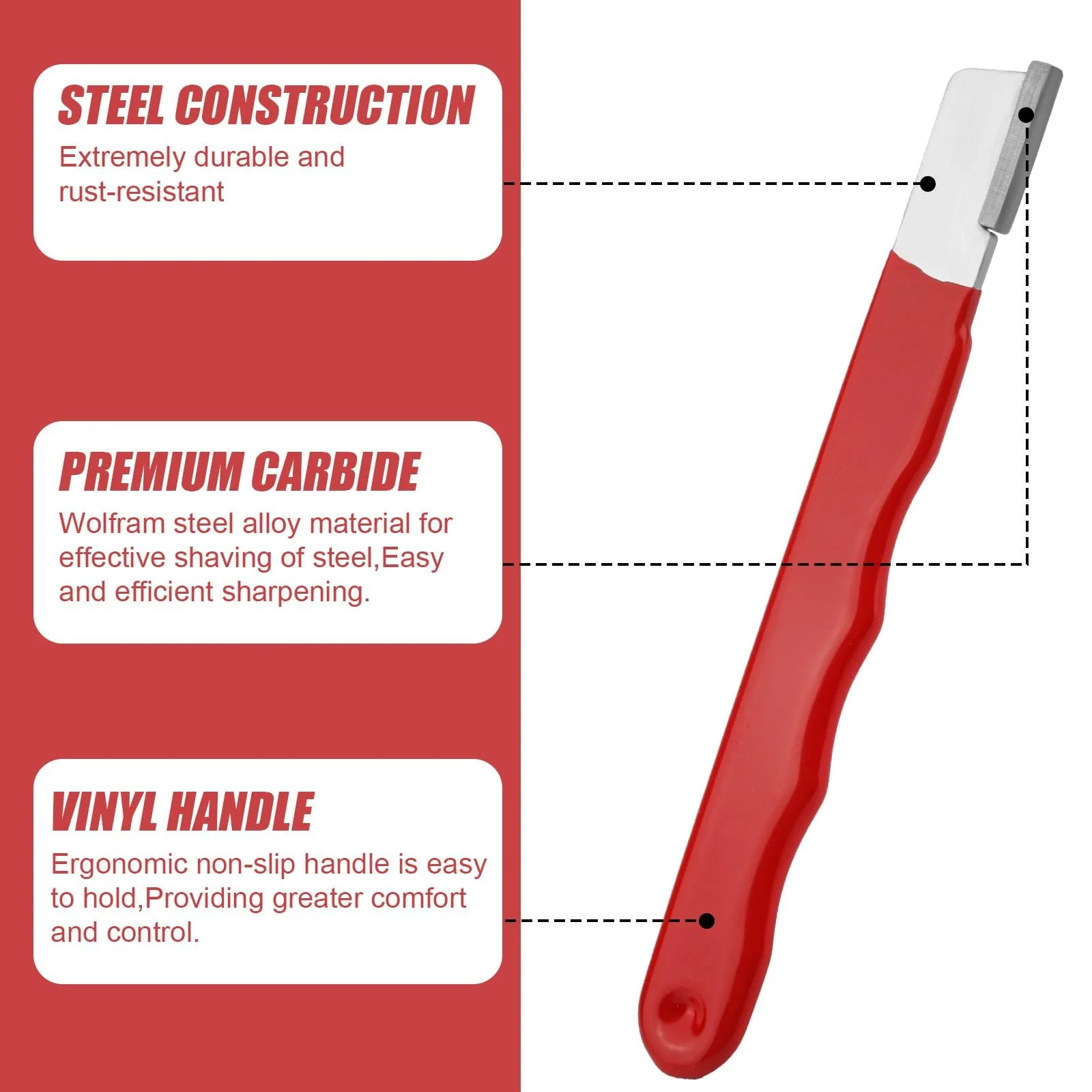 Точилка для садових інструментів вольфрамова сталь 2 шт Чорний та Червоний, фото №3