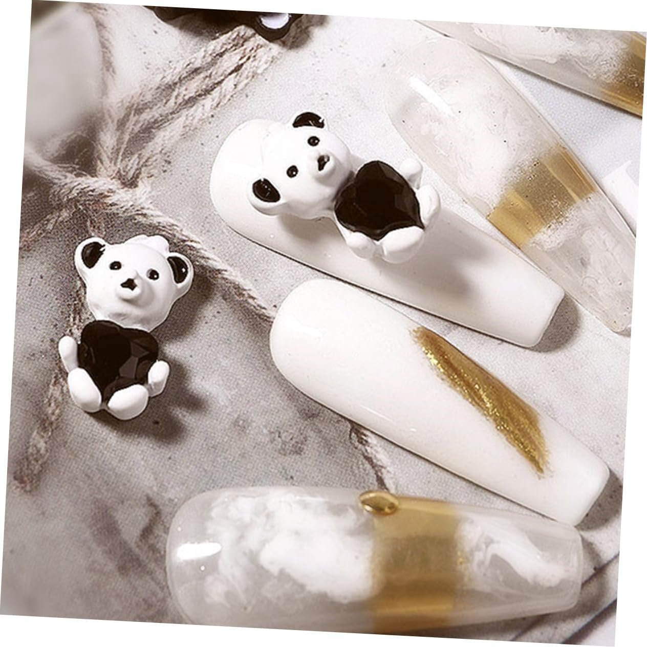 Украшение для ногтей Медведь MERRYHAPY 3D Стразы 5 шт, фото №7