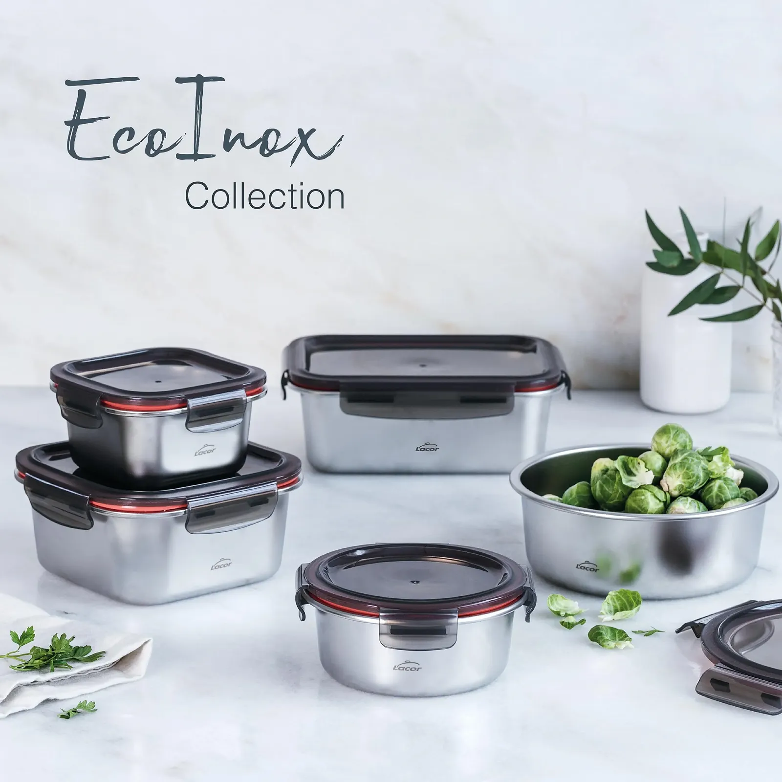 Круглый контейнер для еды Lacor Ecoinox 64616 1500 ml, фото №7