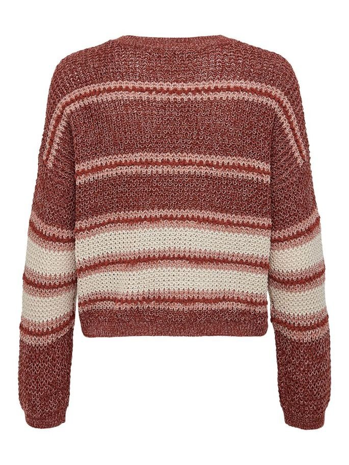 Пуловер ONLINA L/S PULLOVER CC KNT 15229820-Ash Rose-Detail:W. PUMICE STONE / ROATED ONLY Бордовий L, фото №2
