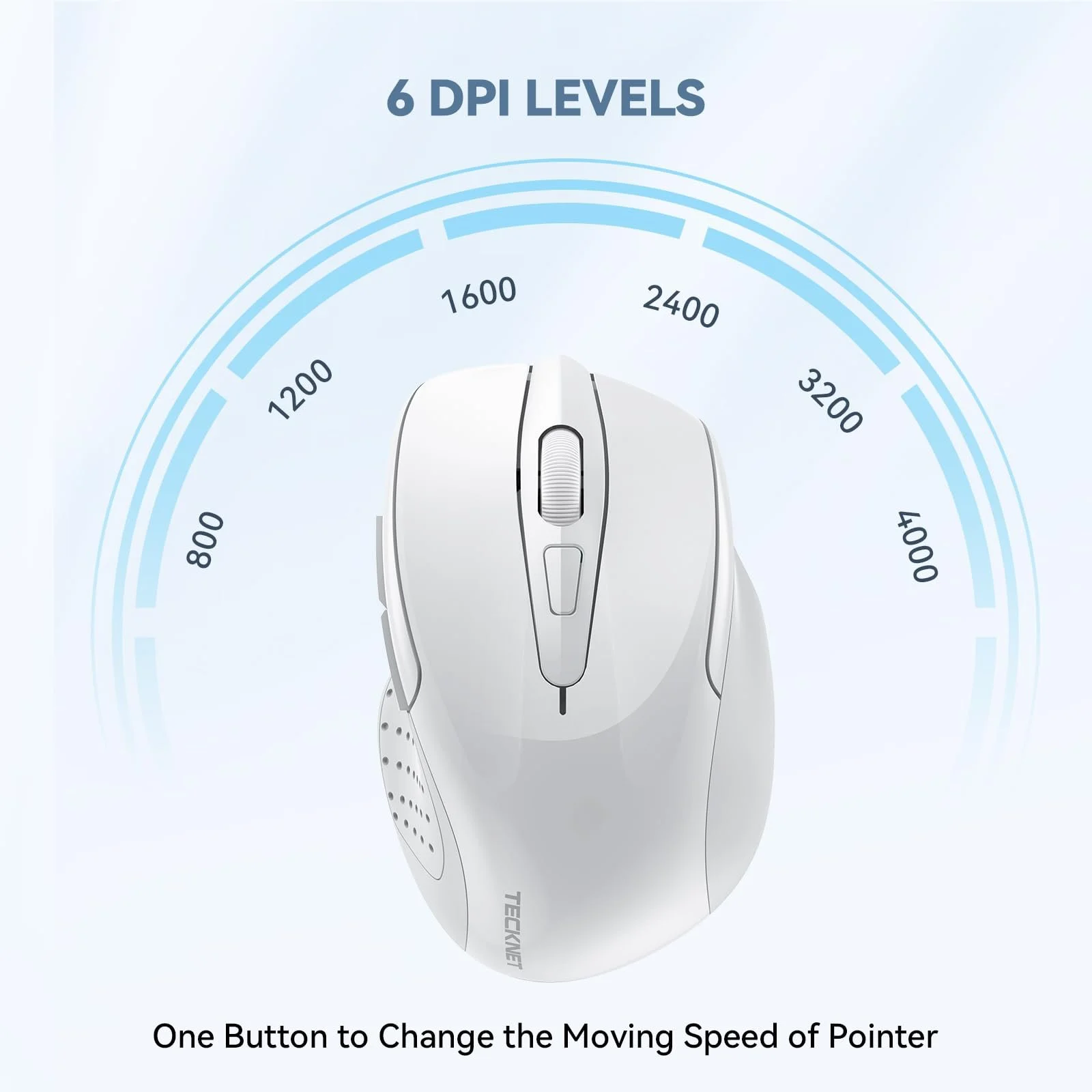 Мышь беспроводная TECKNET Pro 2.4G 4000 DPI 6 кнопок с нано-приемником, фото №2 Мышь беспроводная TECKNET Pro 2.4G 4000 DPI 6 кнопок с нано-приемником, фото №2