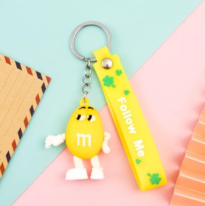 Брелок M&M's, желтый, для ключей, рюкзака, сумки, 5,6 см, фото №3