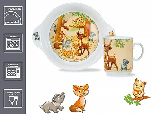 Детский набор посуды Woodland Animals (2 предмета) synthetic.ua - Фото 1