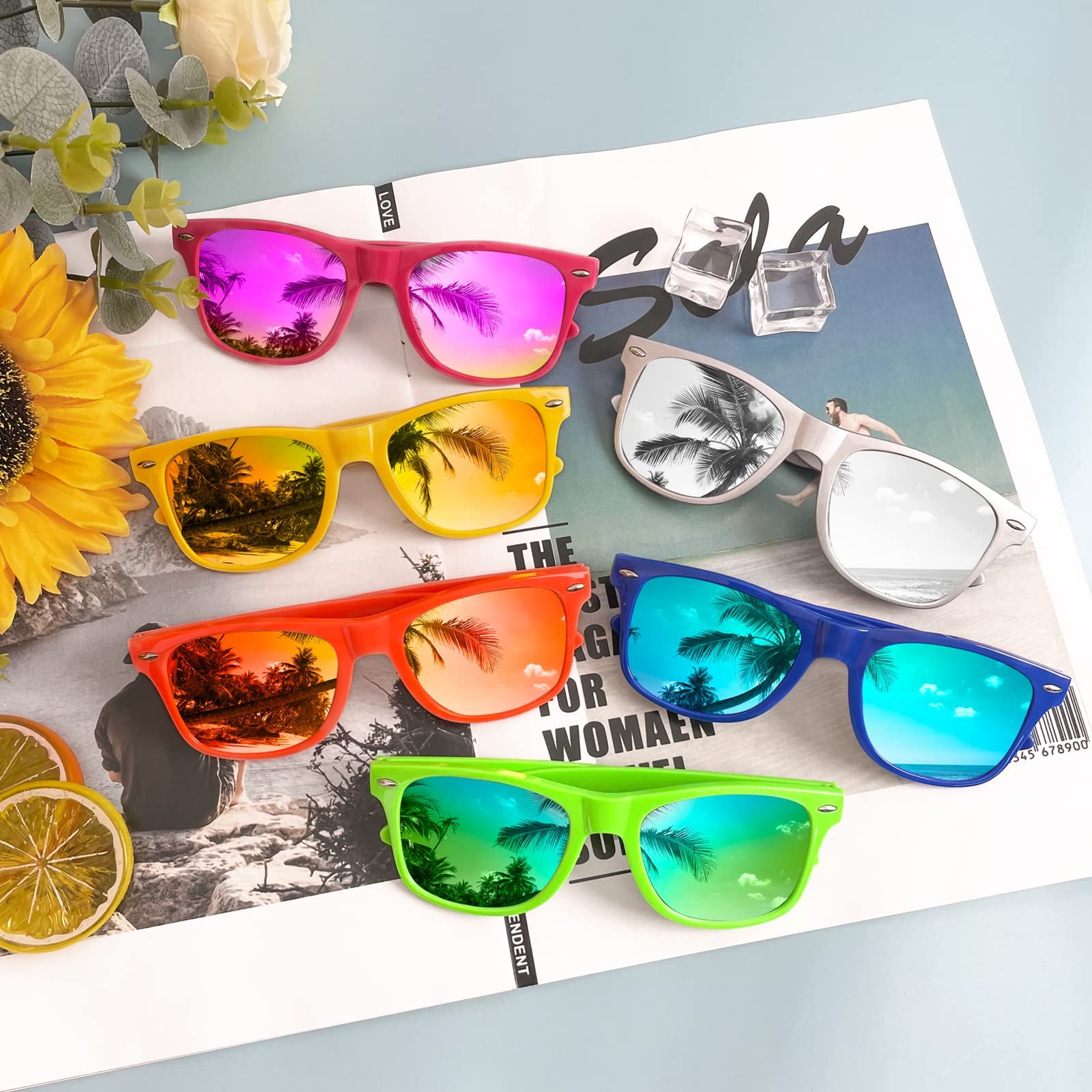 Сонцезахисні окуляри Унісекс Різнокольорові лінзи 8 шт., фото №4