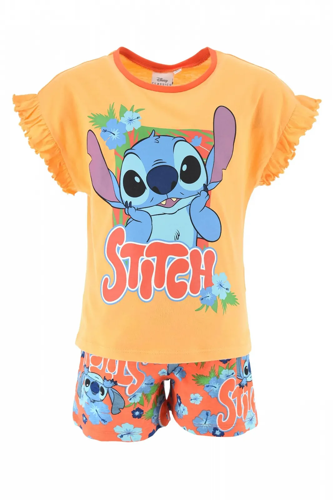 Піжама (футболка та шорти) Disney Stitch Літній набір 'Tropical' Stitch для дівчат, фото №1 Піжама (футболка та шорти) Disney Stitch Літній набір 'Tropical' Stitch для дівчат, фото №1
