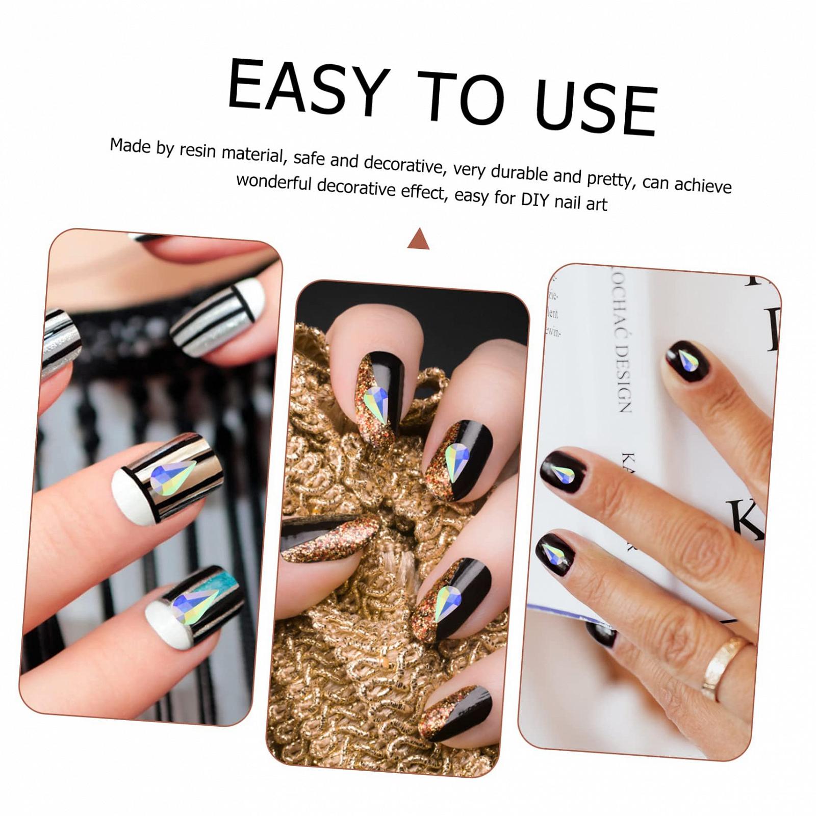 Набор для украшения ногтей Healeved, коробки с неровными бриллиантами для ногтей, аксессуары для креативного дизайна ногтей для начинающих и профессионалов для стильных проектов нейл-арта, фото №3