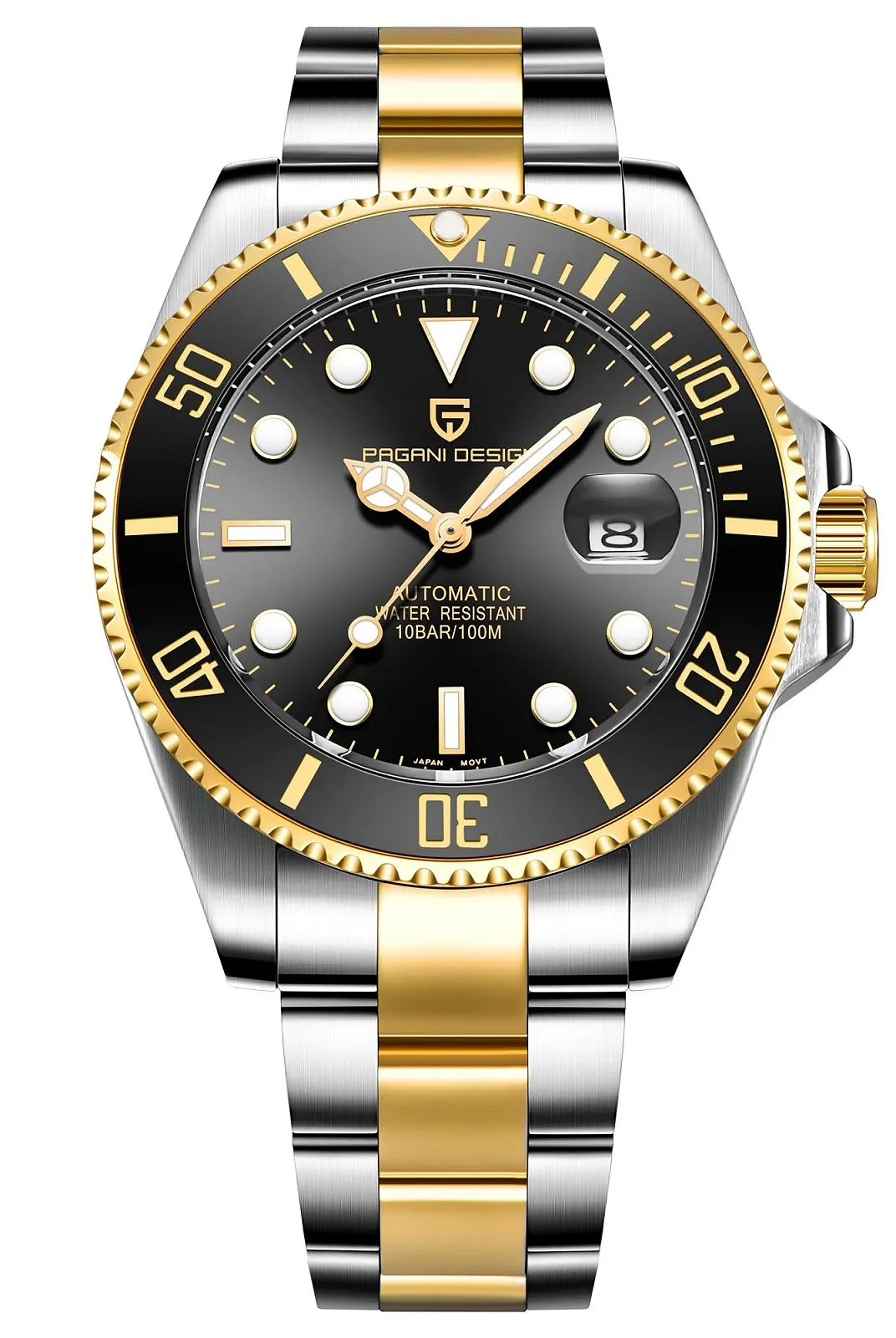 Автоматические часы Pagani Design 43 мм, механические наручные часы, 100 м водонепроницаемость, нержавеющая сталь, сапфировое стекло, механизм NH35, фото №1 Автоматические часы Pagani Design 43 мм, механические наручные часы, 100 м водонепроницаемость, нержавеющая сталь, сапфировое стекло, механизм NH35, фото №1